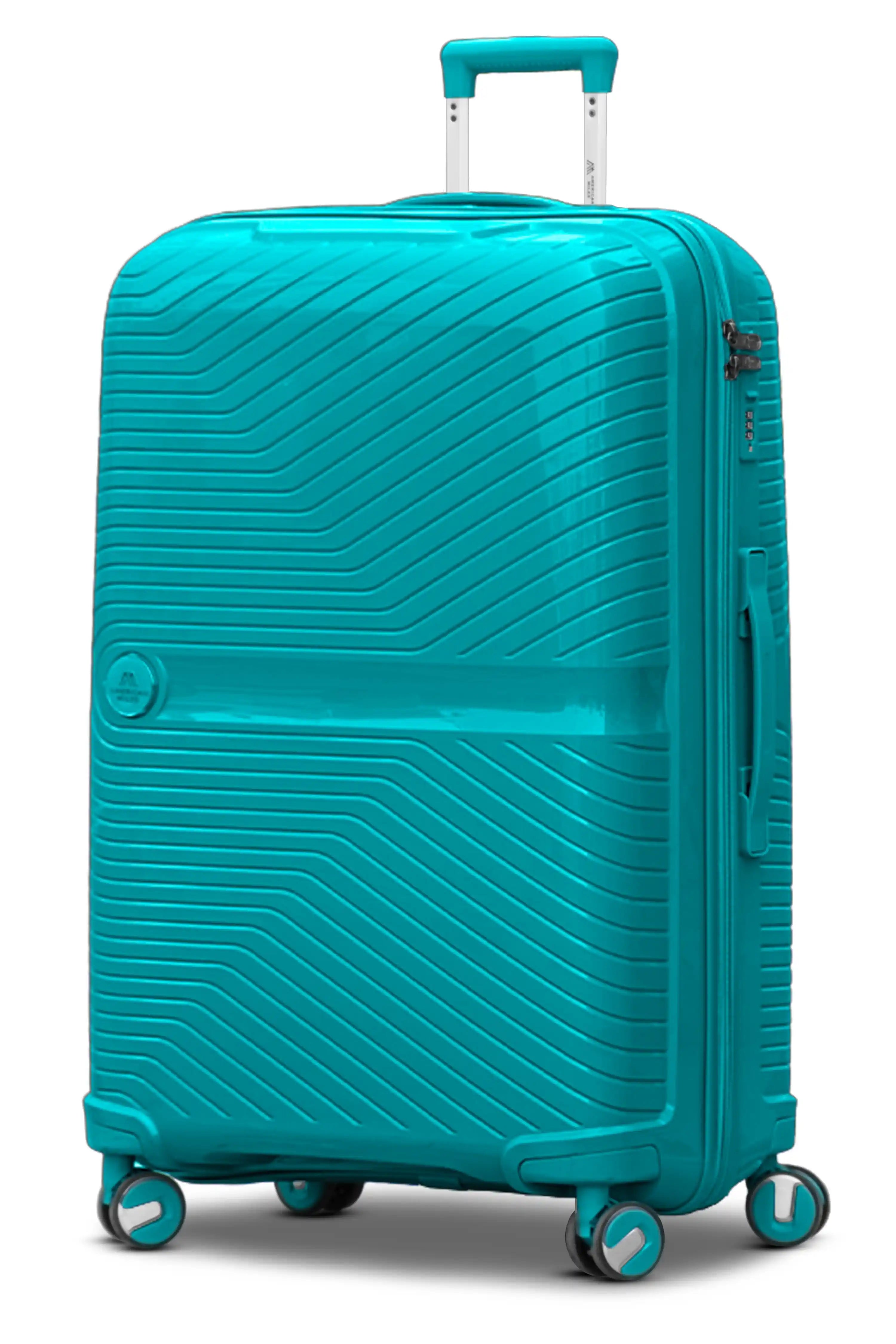 28 Inch Large Size Checked In Miami PP Unbreakable Lightweight Luggage Bags with Smooth Spinner Wheels
