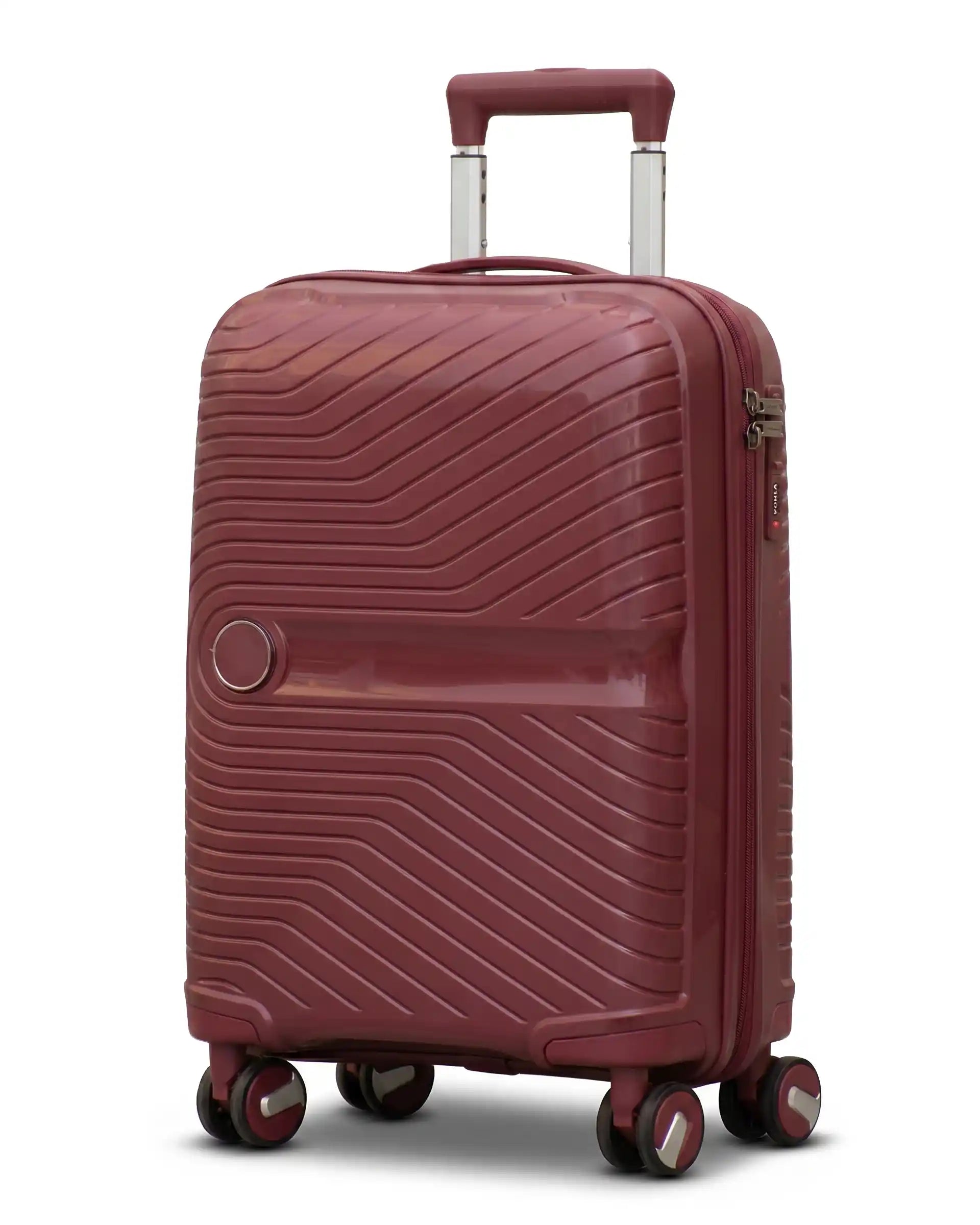 20 Inch Cabin Size Carry On Miami PP Lightweight Unbreakable Luggage Bags with Smooth Spinner Wheels