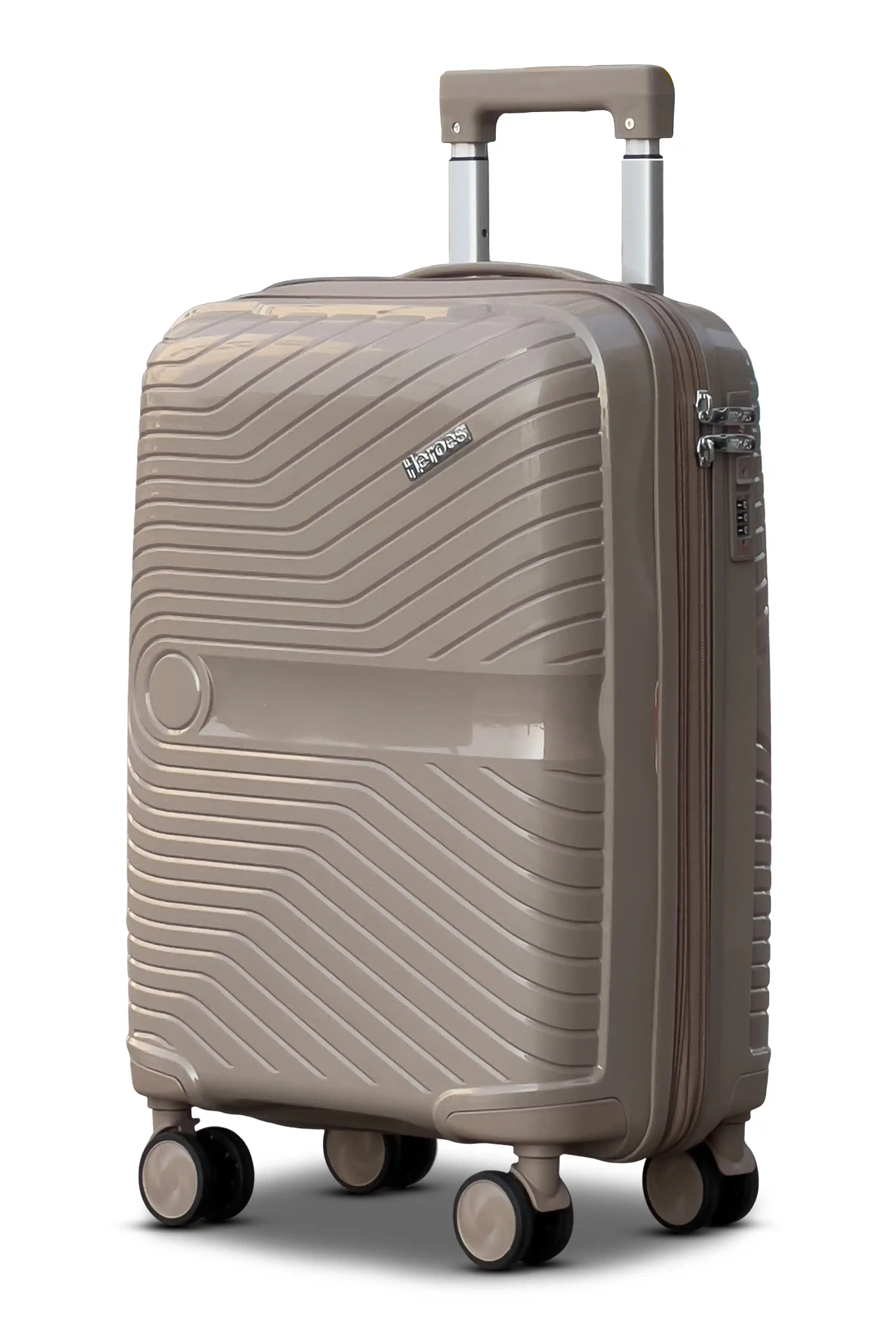 20 Inch Cabin Size Carry On Miami PP Lightweight Unbreakable Luggage Bags with Smooth Spinner Wheels