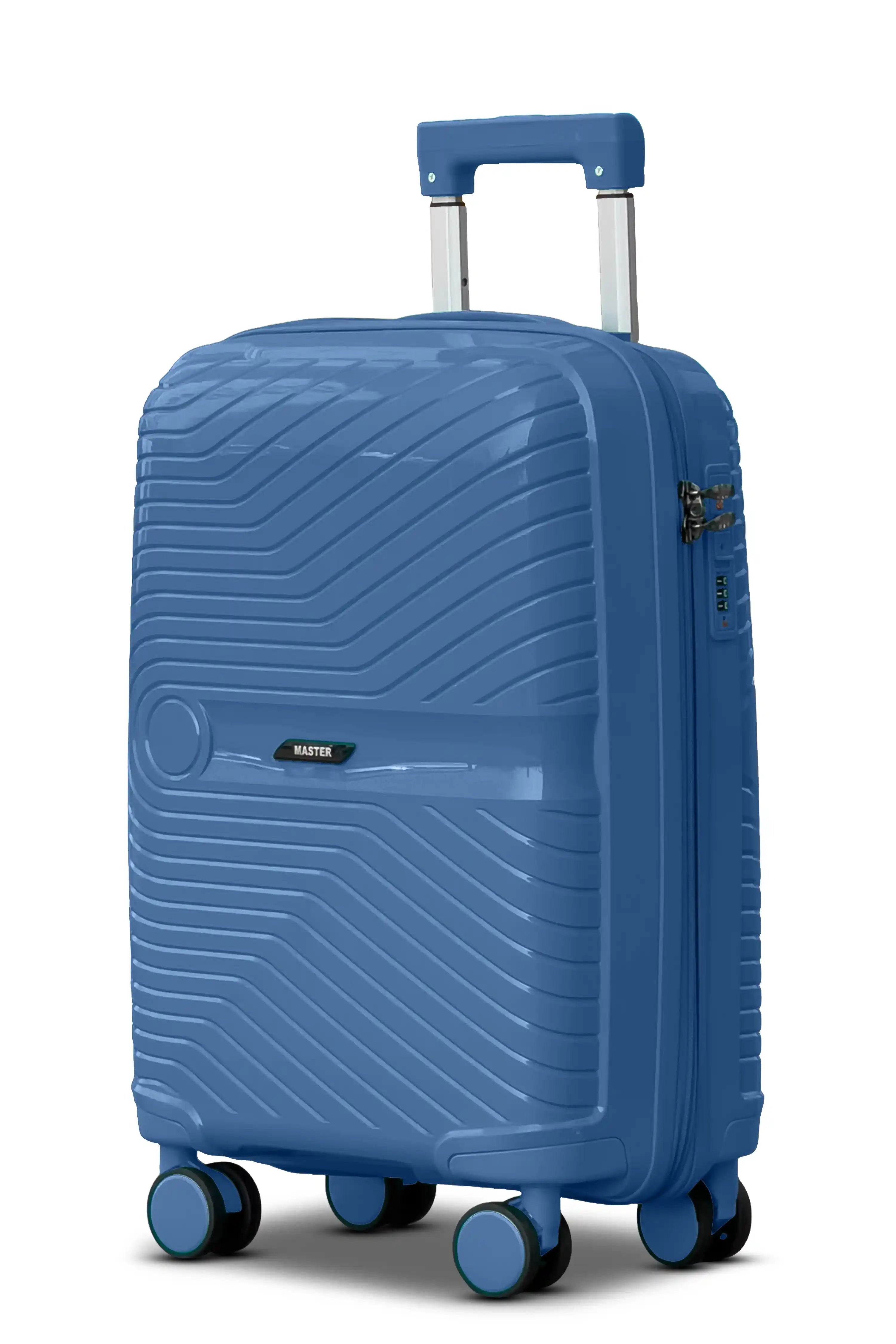 20 Inch Cabin Size Carry On Miami PP Lightweight Unbreakable Luggage Bags with Smooth Spinner Wheels