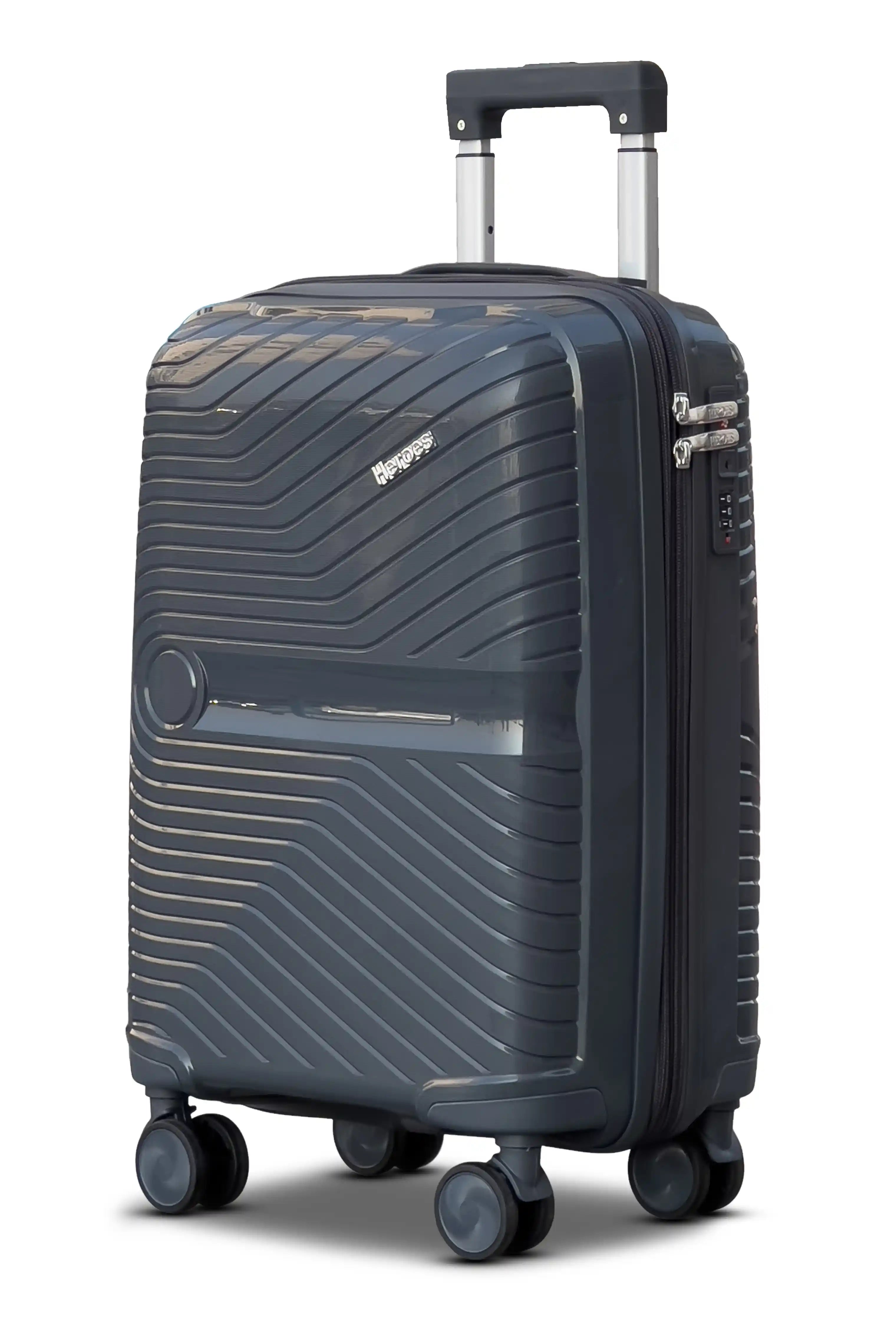 20 Inch Cabin Size Carry On Miami PP Lightweight Unbreakable Luggage Bags with Smooth Spinner Wheels