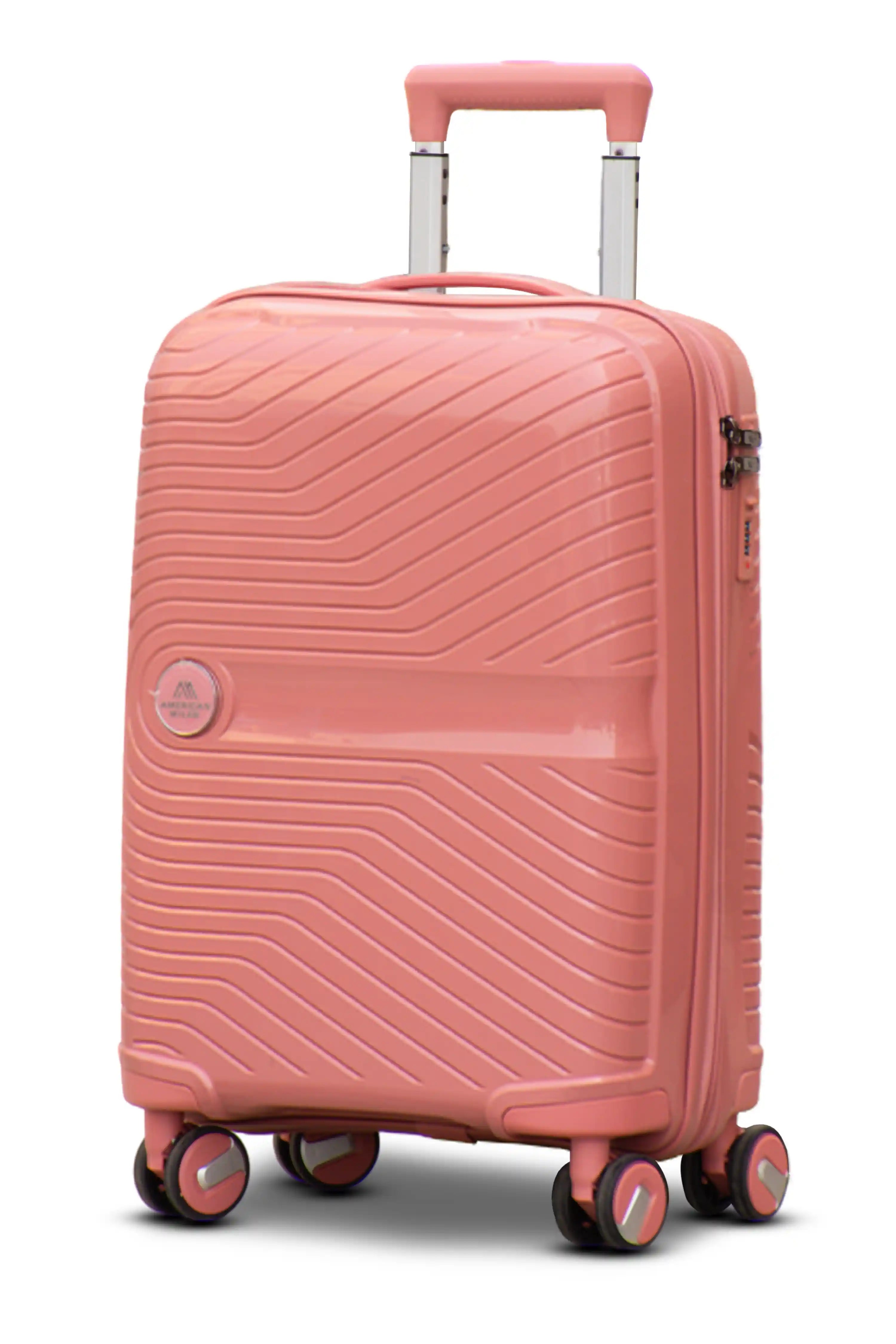20 Inch Cabin Size Carry On Miami PP Lightweight Unbreakable Luggage Bags with Smooth Spinner Wheels