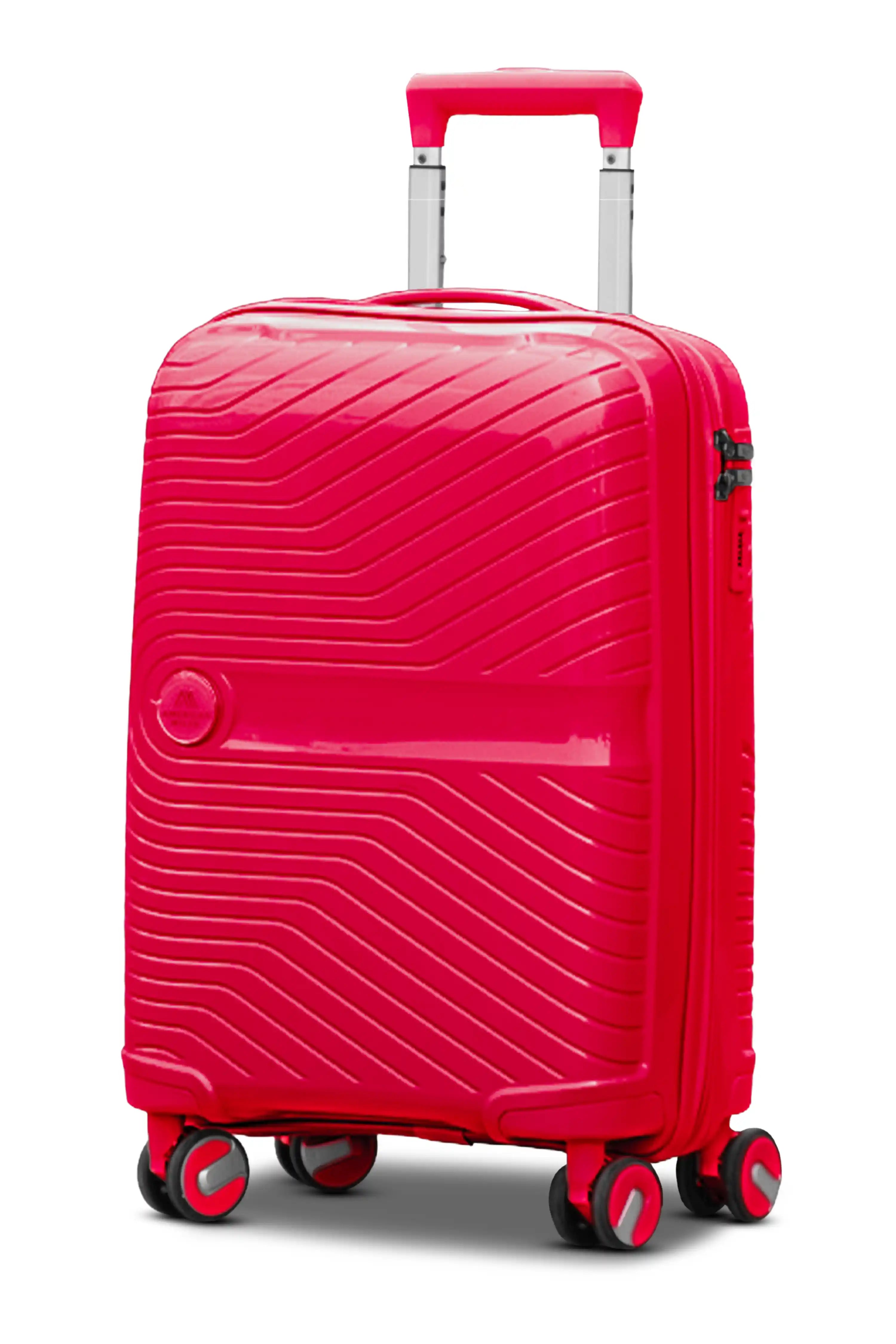 20 Inch Cabin Size Carry On Miami PP Lightweight Unbreakable Luggage Bags with Smooth Spinner Wheels