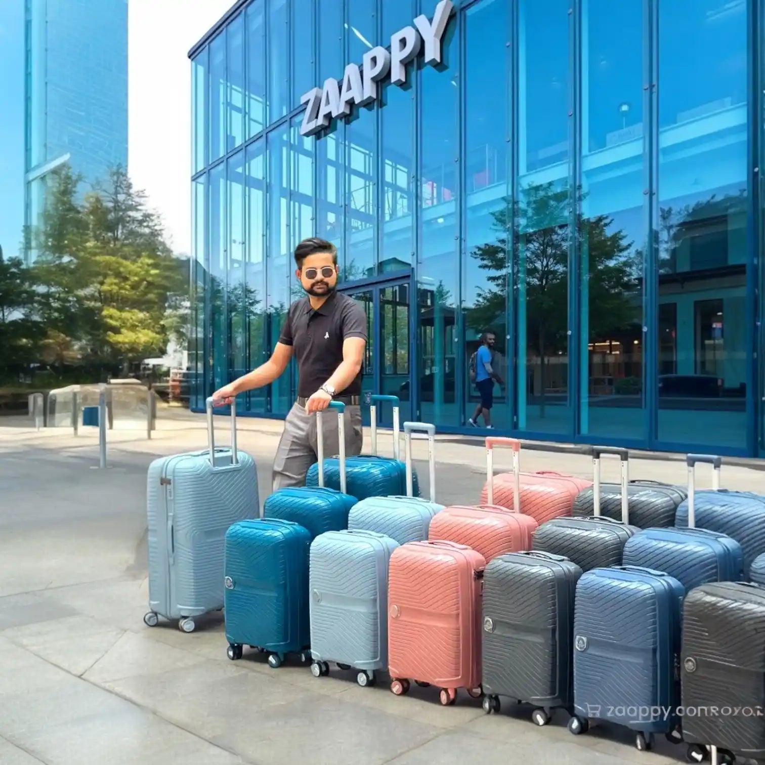 Medium Size 24 Inch Luggage Bag Unbreakable Miami PP | Backpack Combo
