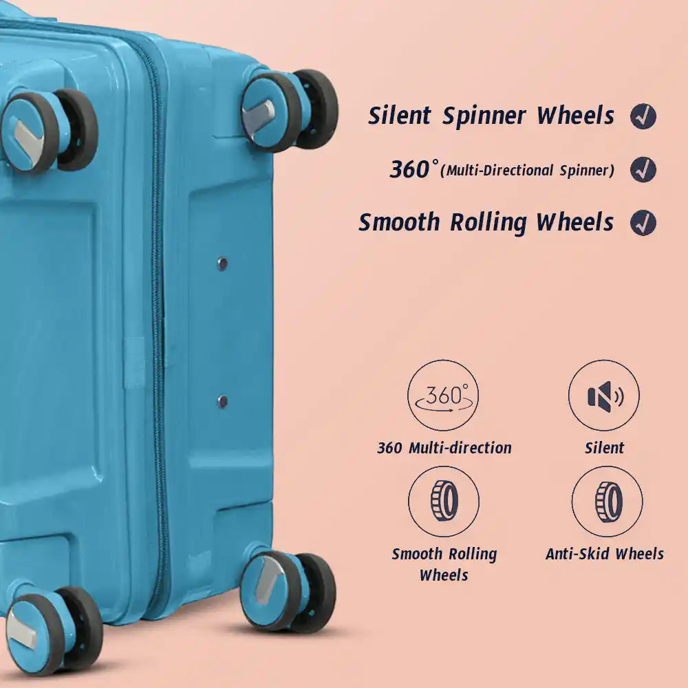 Medium Size 24 Inch Luggage Bag Unbreakable Miami PP | Backpack Combo