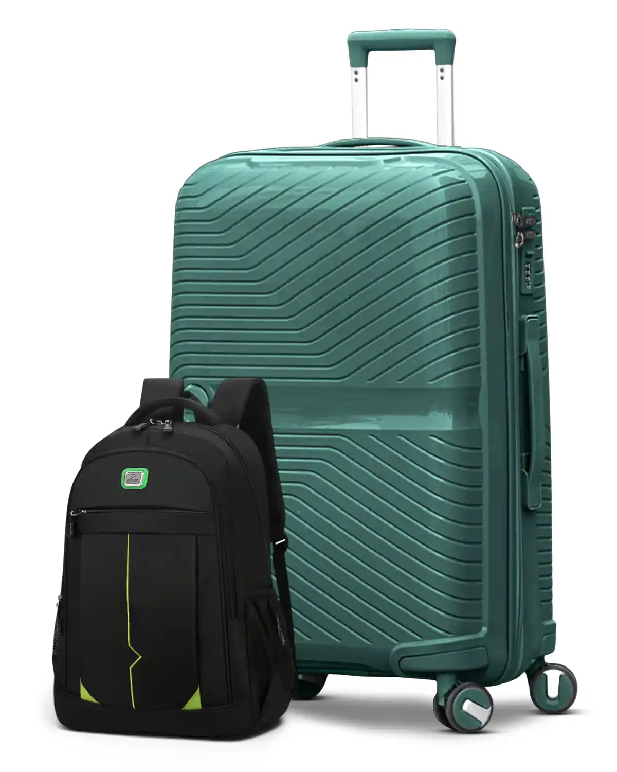 Medium Size 24 Inch Luggage Bag Unbreakable Miami PP | Backpack Combo