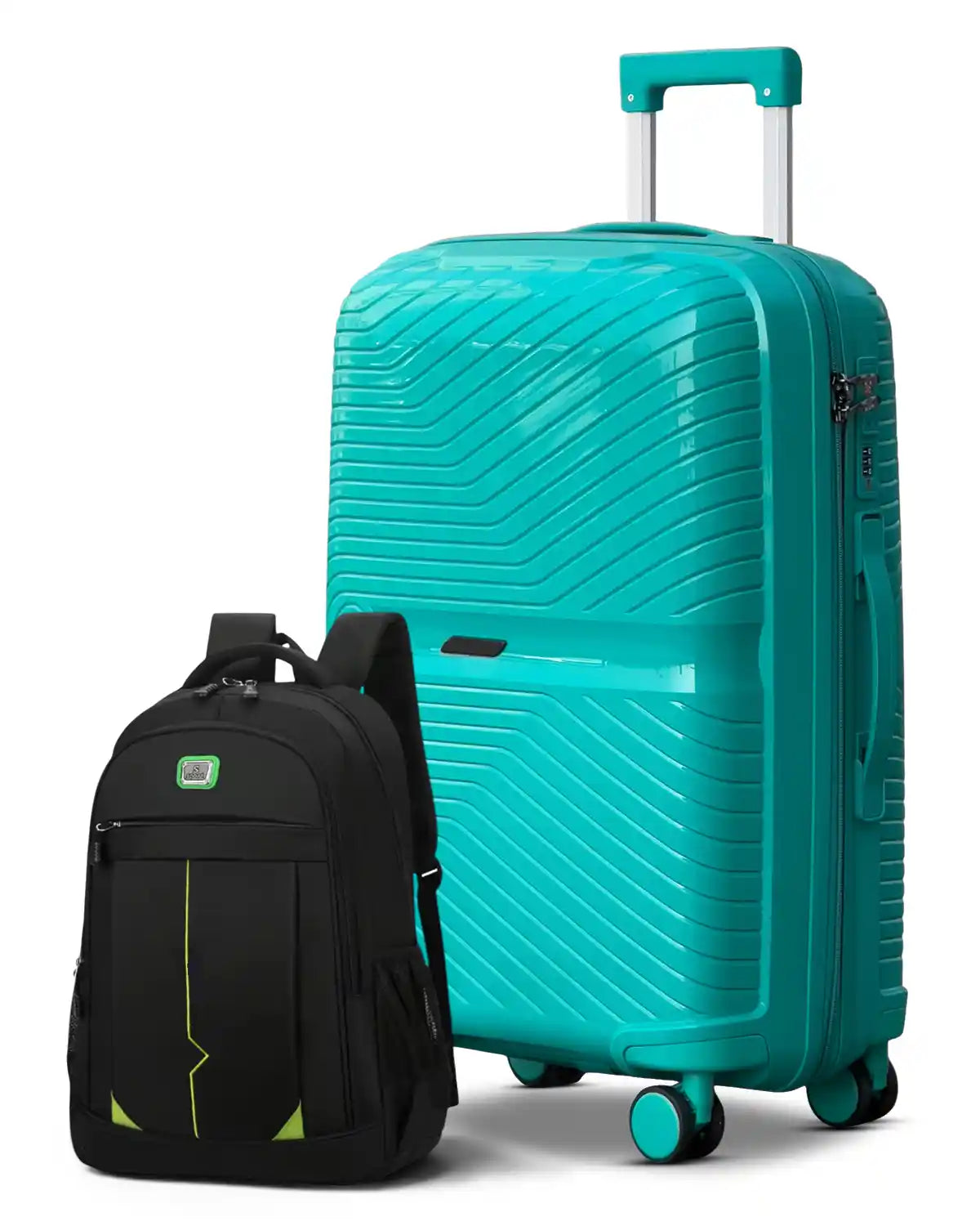 Medium Size 24 Inch Luggage Bag Unbreakable Miami PP | Backpack Combo