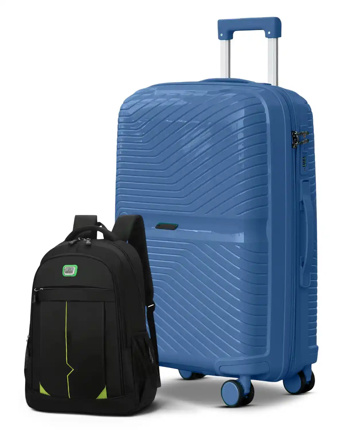 Medium Size 24 Inch Luggage Bag Unbreakable Miami PP | Backpack Combo
