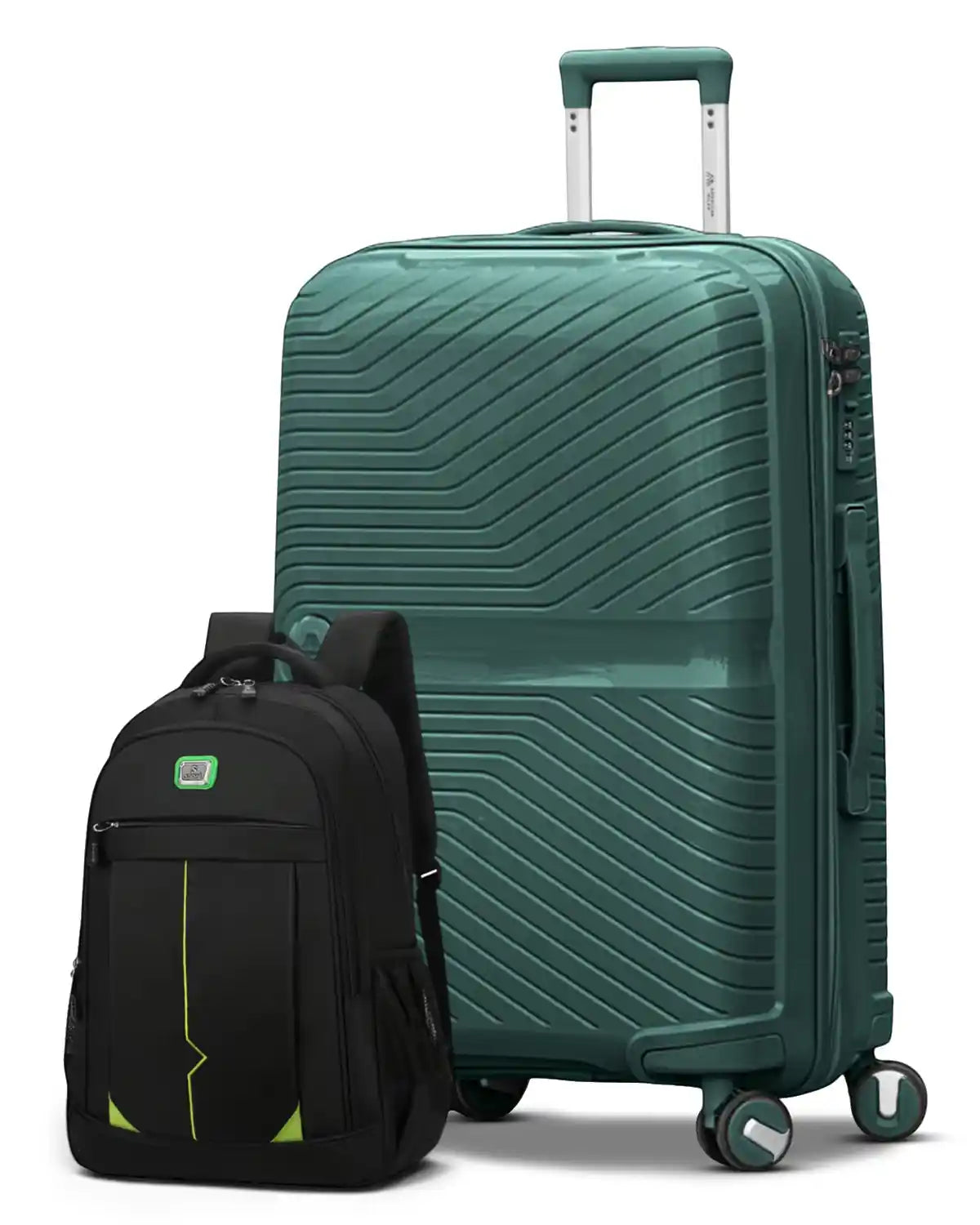 Medium Size 24 Inch Luggage Bag Unbreakable Miami PP | Backpack Combo