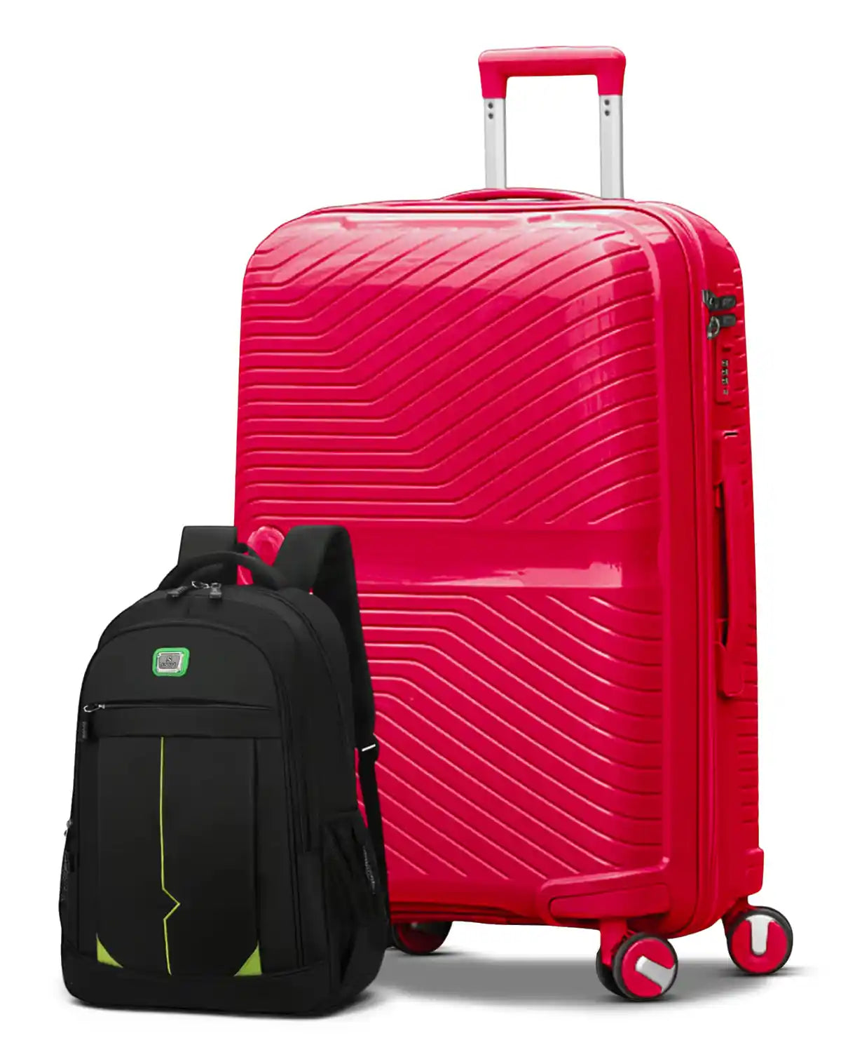 Medium Size 24 Inch Luggage Bag Unbreakable Miami PP | Backpack Combo