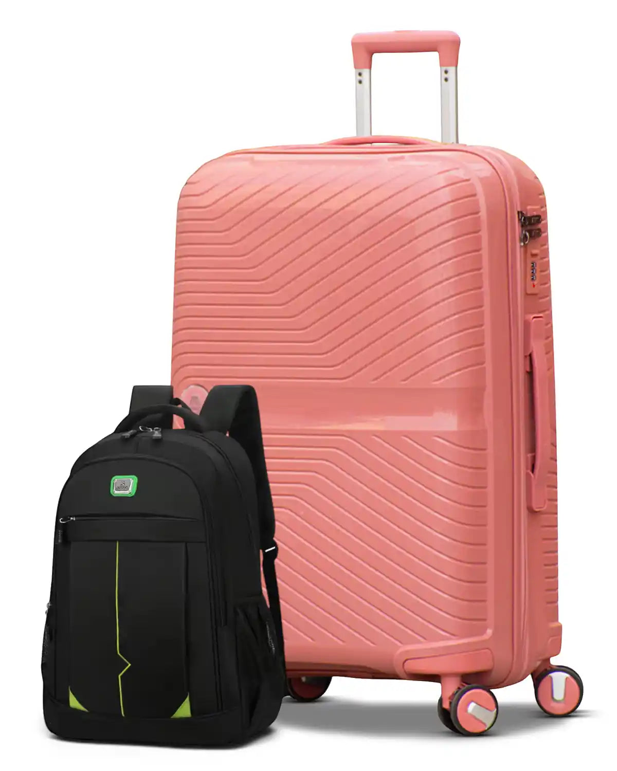 Medium Size 24 Inch Luggage Bag Unbreakable Miami PP | Backpack Combo