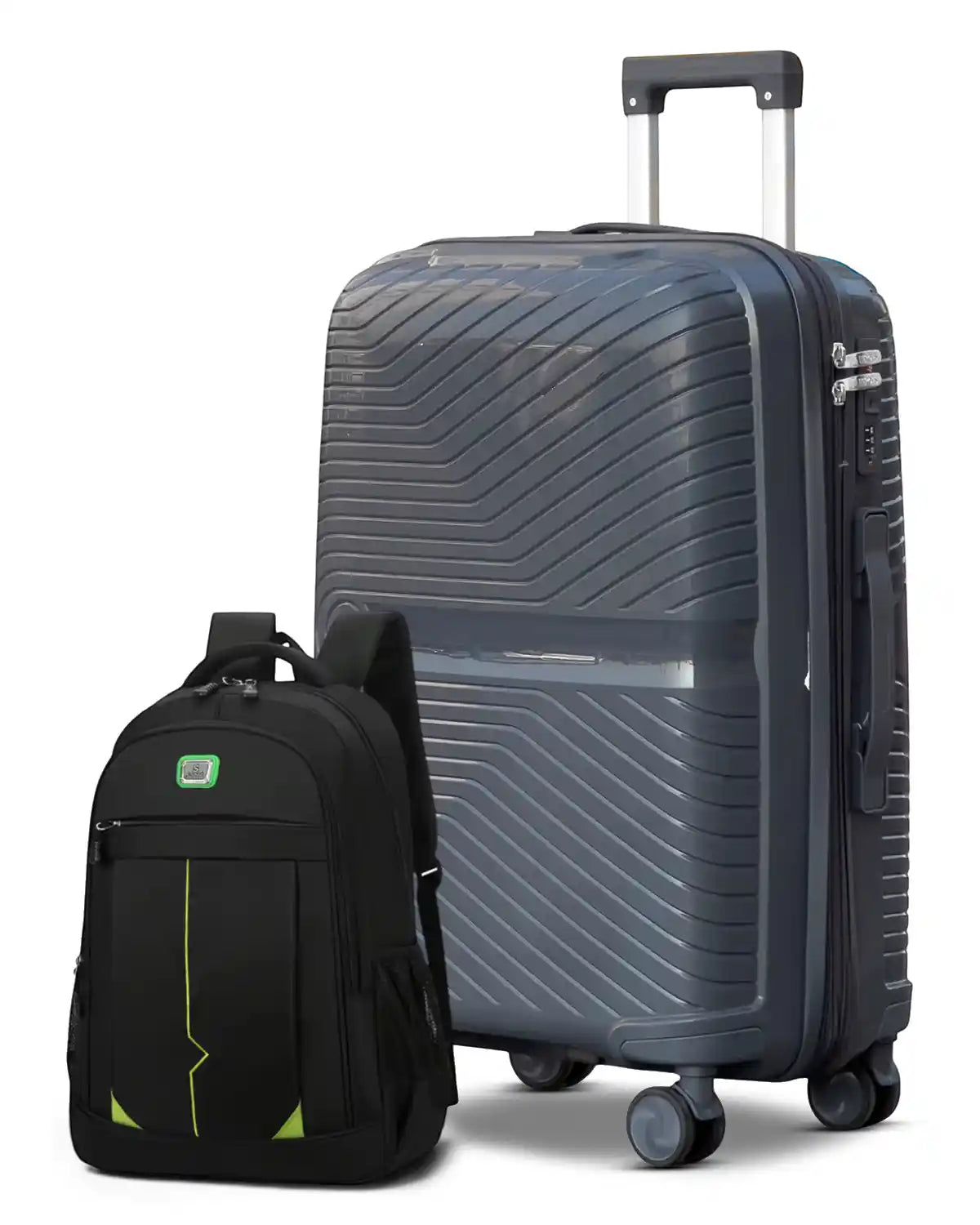 Medium Size 24 Inch Luggage Bag Unbreakable Miami PP | Backpack Combo