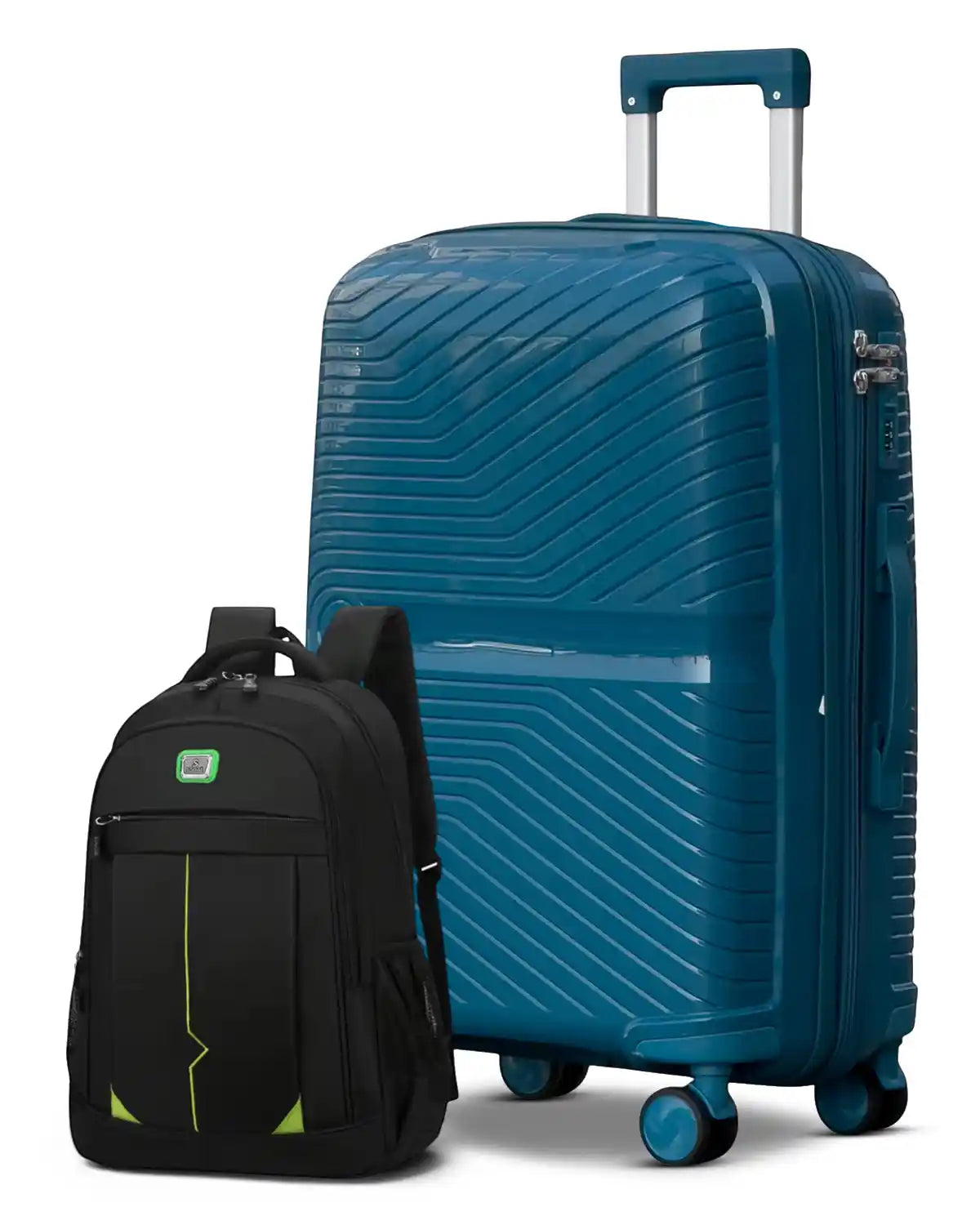 Medium Size 24 Inch Luggage Bag Unbreakable Miami PP | Backpack Combo