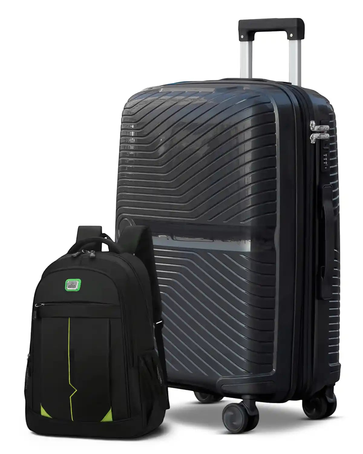 Medium Size 24 Inch Luggage Bag Unbreakable Miami PP | Backpack Combo