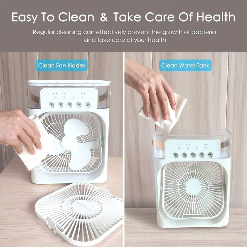 Mini Air Conditioner Water Cooler | USB Desktop Portable Humidification Fan