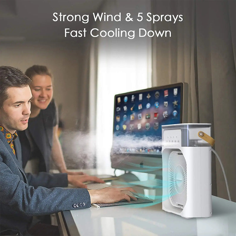 Mini Air Conditioner Water Cooler | USB Desktop Portable Humidification Fan