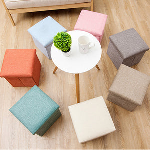 Mini Foldable Storage Sofa | Fabric and Durable Stool for Home Organization