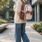 17 Inch Mocha Dua School Backpack With Anti-Theft Pocket