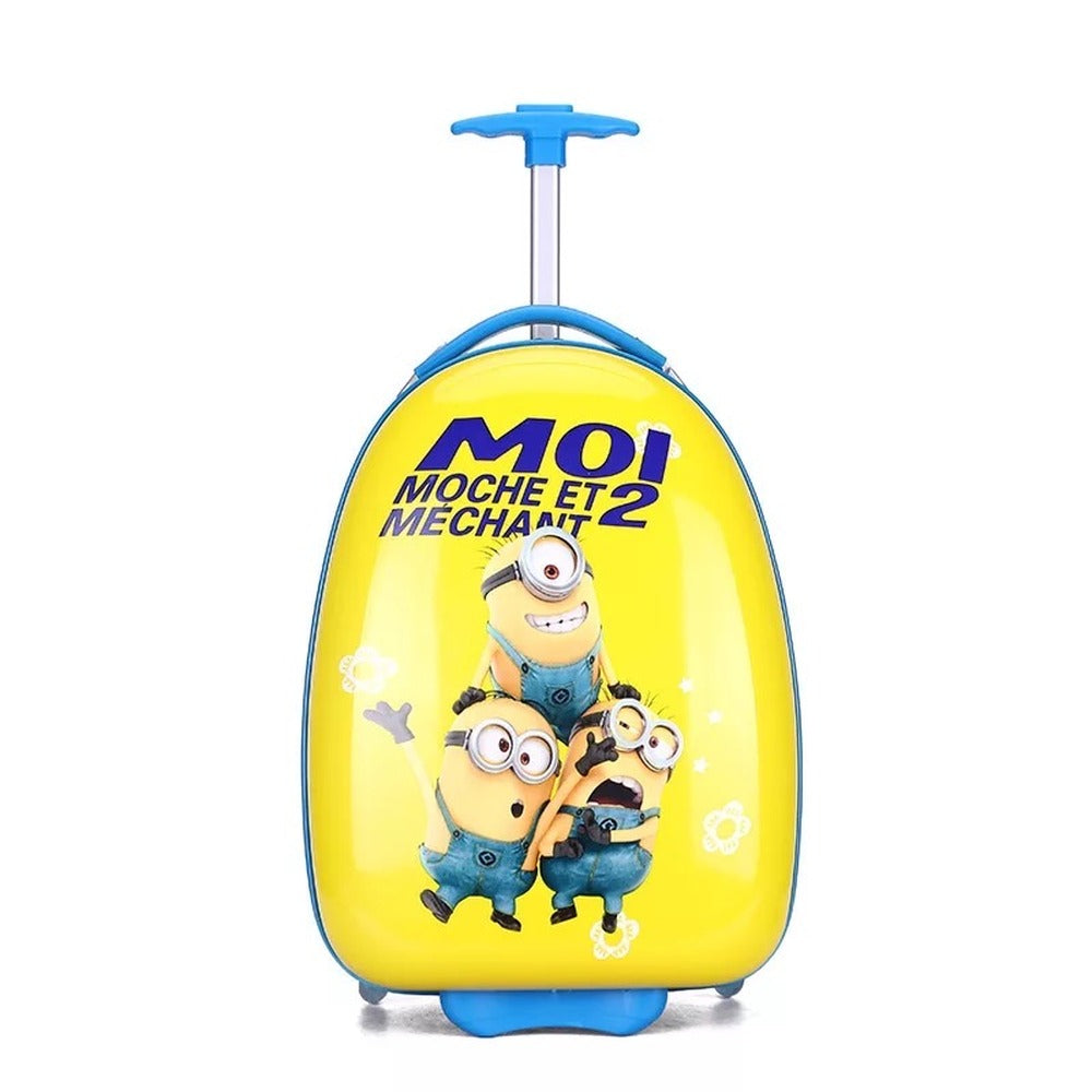 Printed Lightweight Hard Shell Kids Suitcase Luggage Scooter Bag | Moi Yellow Printed Zaappy.com