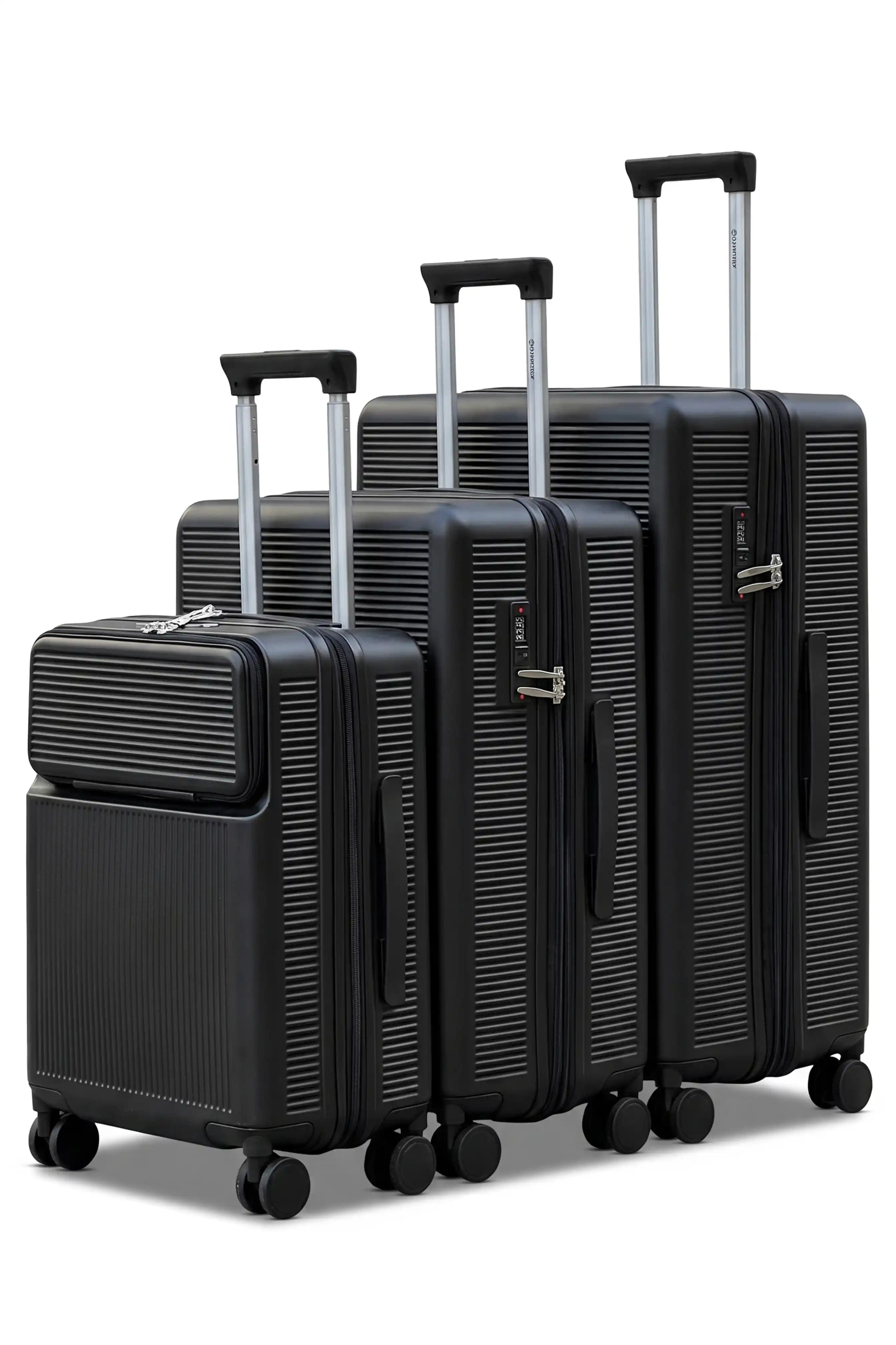 Monarch Expandable Lightweight PC 3 Pcs Set (20/24/28 Inch) Luggage Bags with Smooth Spinner Wheels