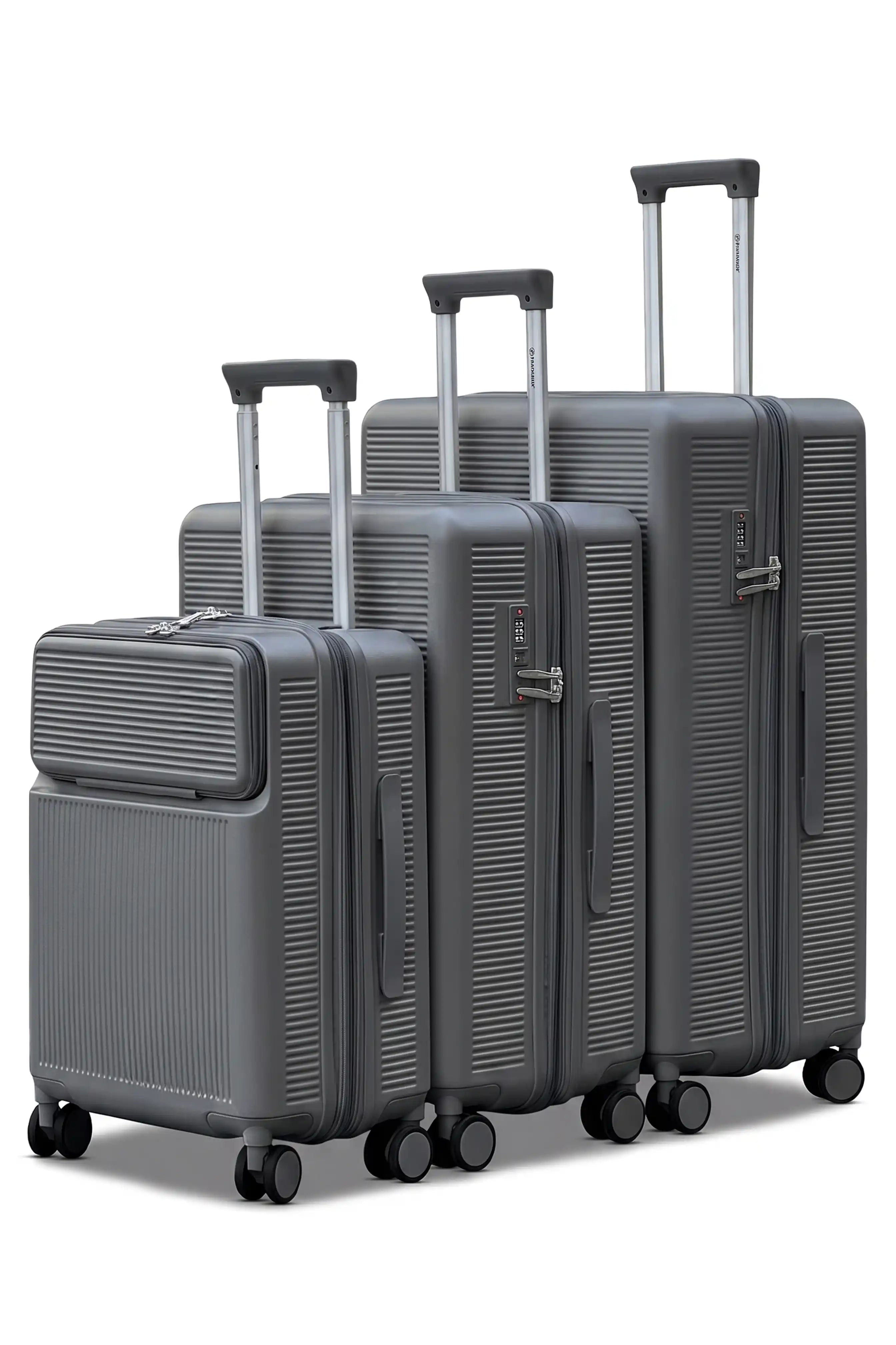 Monarch Expandable Lightweight PC 3 Pcs Set (20/24/28 Inch) Luggage Bags with Smooth Spinner Wheels