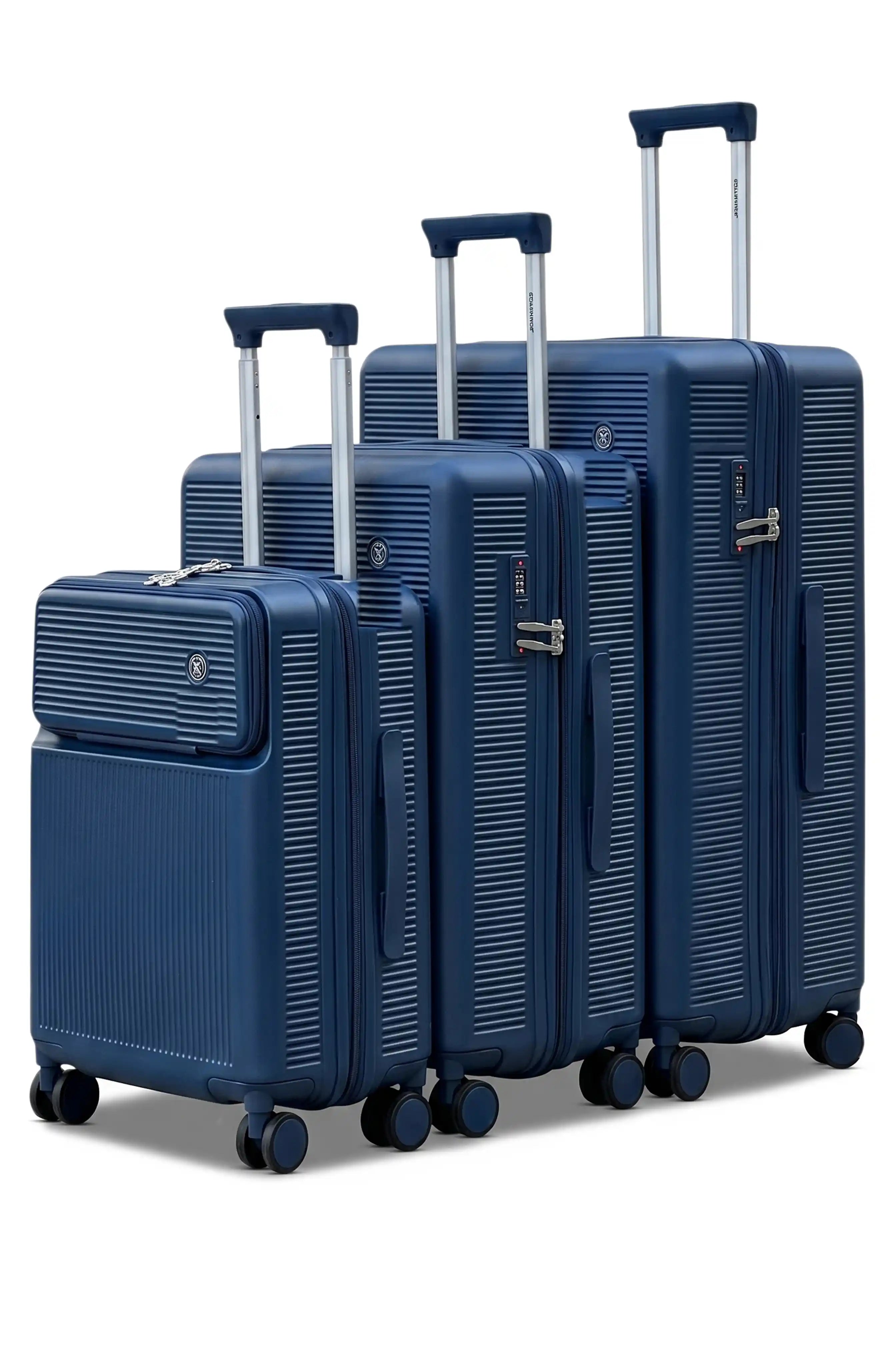 Monarch Expandable Lightweight PC 3 Pcs Set (20/24/28 Inch) Luggage Bags with Smooth Spinner Wheels