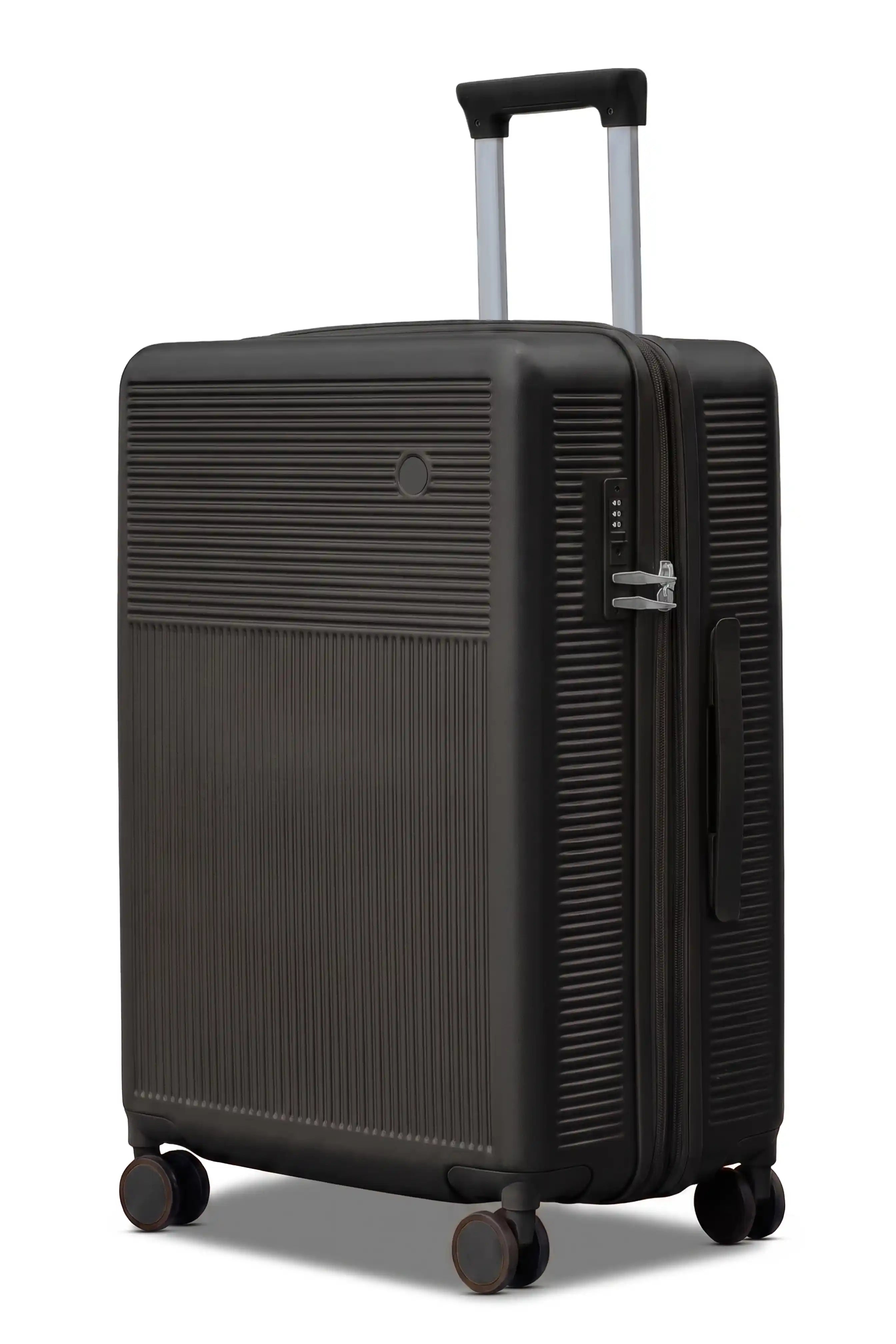 Monarch Expandable Lightweight PC 3 Pcs Set (20/24/28 Inch) Luggage Bags with Smooth Spinner Wheels