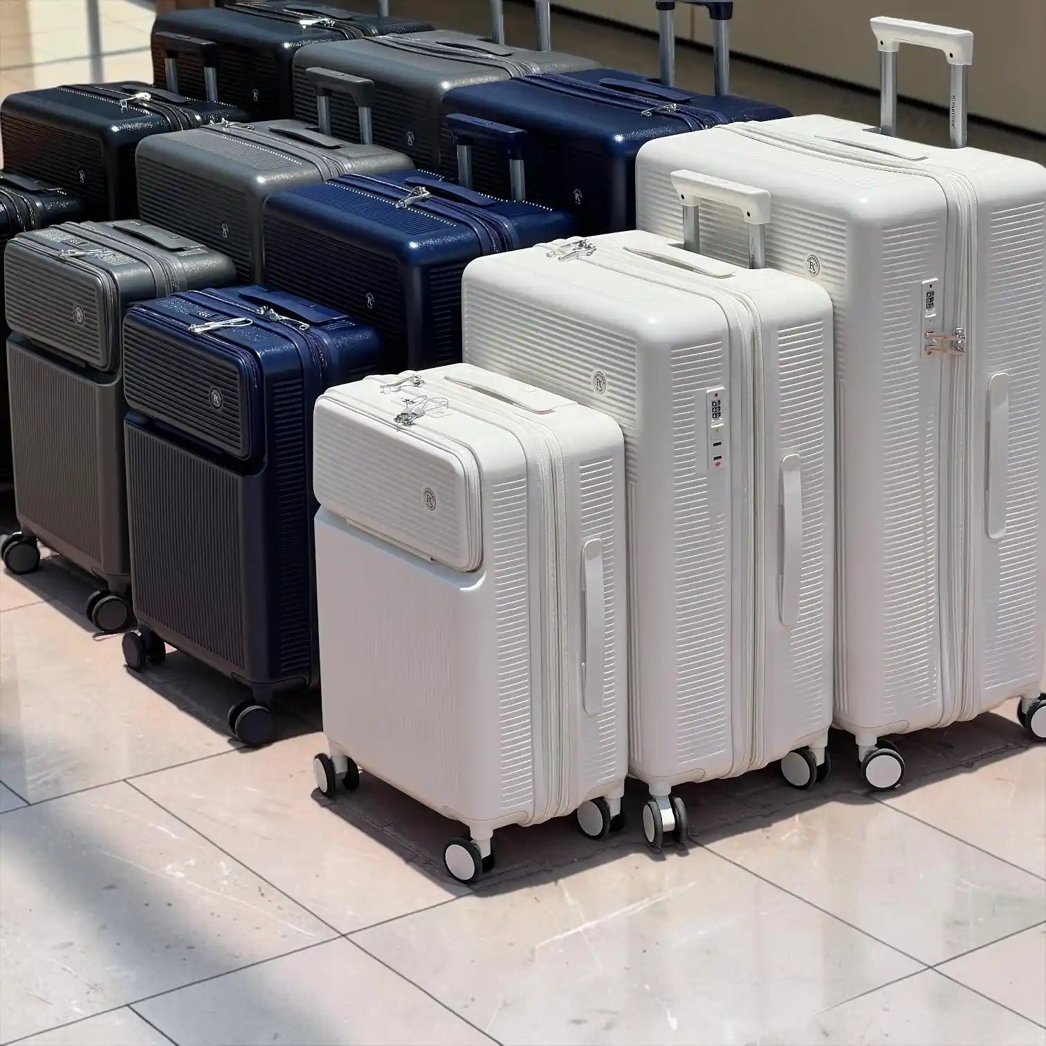 Monarch Expandable Lightweight PC 3 Pcs Set (20/24/28 Inch) Luggage Bags with Smooth Spinner Wheels