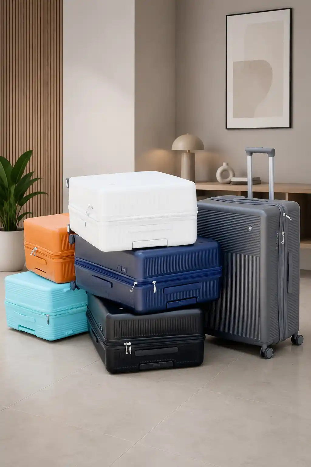Monarch Expandable Lightweight PC 3 Pcs Set (20/24/28 Inch) Luggage Bags with Smooth Spinner Wheels