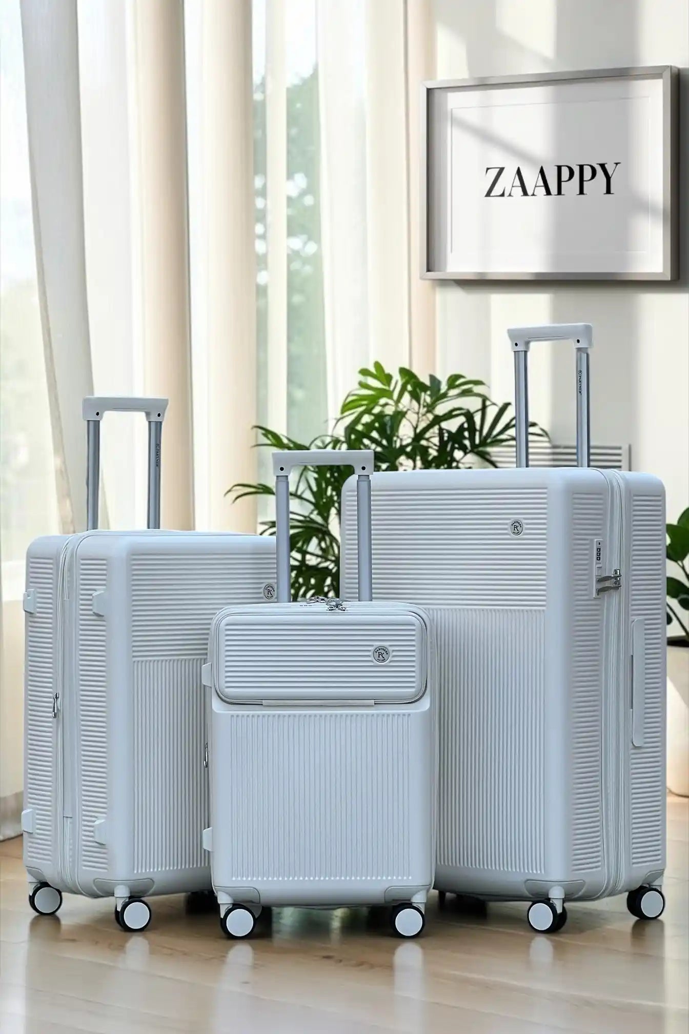Monarch Expandable Lightweight PC 3 Pcs Set (20/24/28 Inch) Luggage Bags with Smooth Spinner Wheels
