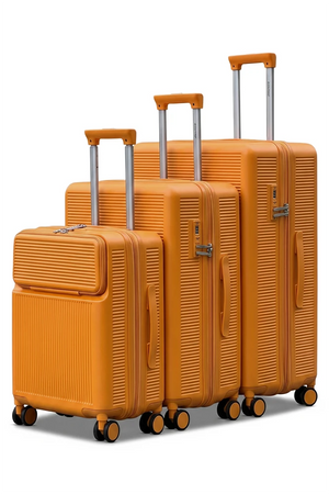 Monarch Expandable Lightweight PC 3 Pcs Set (20/24/28 Inch) Luggage Bags with Smooth Spinner Wheels