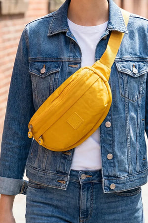 Multi Zipper Canvas Travel Belly Bag | Utility Crossbody Chest Bag