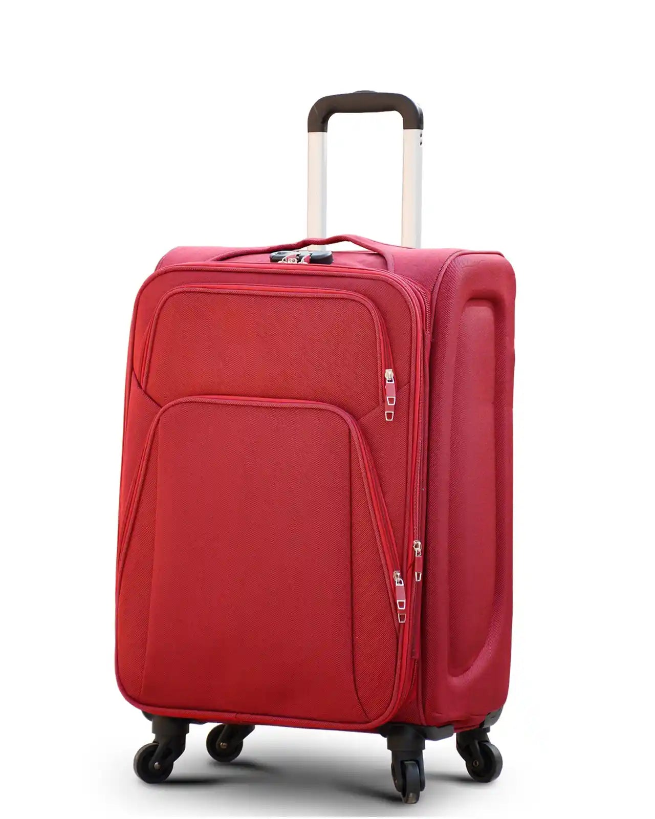 4 Piece Set 20, 24, 28 and 32 Inches SJ JIAN 4 Wheel Lightweight Soft Material Luggage Bag
