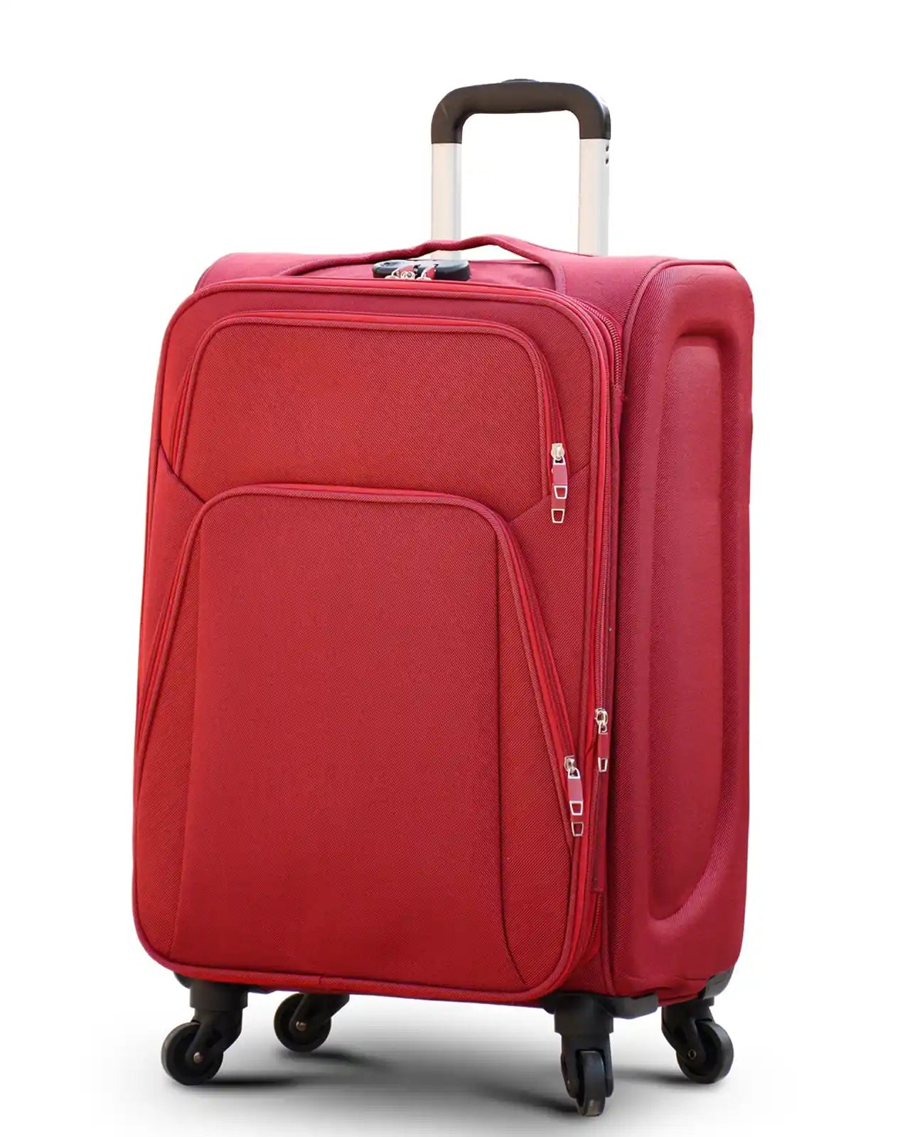 4 Piece Set 20, 24, 28 and 32 Inches SJ JIAN 4 Wheel Lightweight Soft Material Luggage Bag