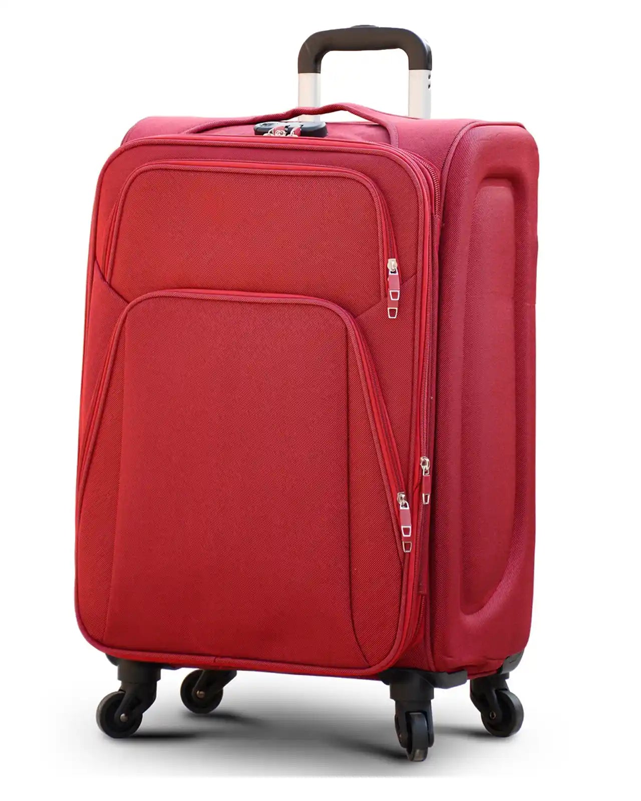 4 Piece Set 20, 24, 28 and 32 Inches SJ JIAN 4 Wheel Lightweight Soft Material Luggage Bag