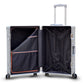 20" Silver Colour Aluminium Framed 3D Diamond ABS Hard Shell Without Zipper Carry On TSA Luggage Zaappy.com