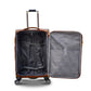 28" Light Brown Colour LVR PU Leather Luggage Lightweight Soft Material Trolley Bag with Spinner Wheel Zaappy.com