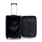 24" Blue Colour LP 2 Wheel 0161 Luggage Lightweight Soft Material Trolley Bag Zaappy.com
