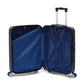 3 Piece Set 20" 24" 28 Inches Black Colour JIAN ABS Line Luggage lightweight Hard Case Trolley Bag With Spinner Wheel Zaappy.com
