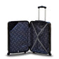 3 Piece Set 20" 24" 28 Inches Black Colour Travel Way ABS Luggage Lightweight Hard Case Trolley Bag Zaappy.com