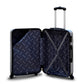 24" Zig Zag ABS Lightweight Luggage Bag With Double Spinner Wheel Zaappy