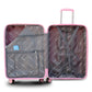 24" Pink Colour Royal PP Luggage Lightweight Hard Case Trolley Bag with Double Spinner Wheel zaappy