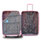 20" Pink Colour Royal PP Luggage Lightweight Hard Case Carry On Trolley Bag With Double Spinner Wheel zaappy