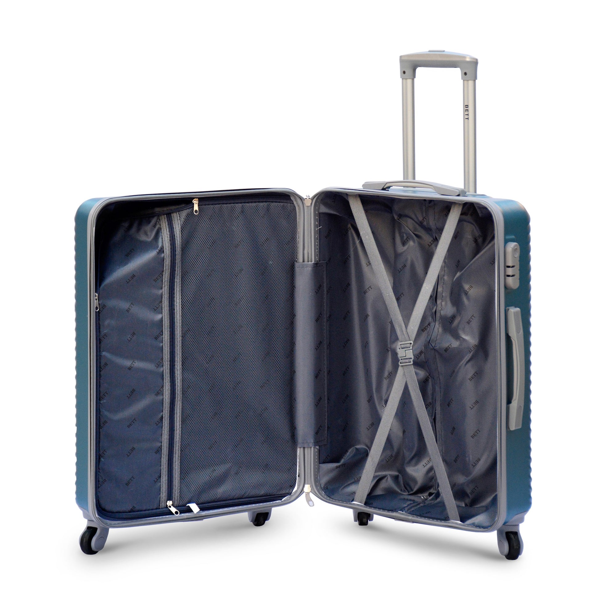 3 Pcs Full Set SI ABS BLue Colour Lightweight Hard Case Luggage 20" 24" 28 Inch zaappy uae
