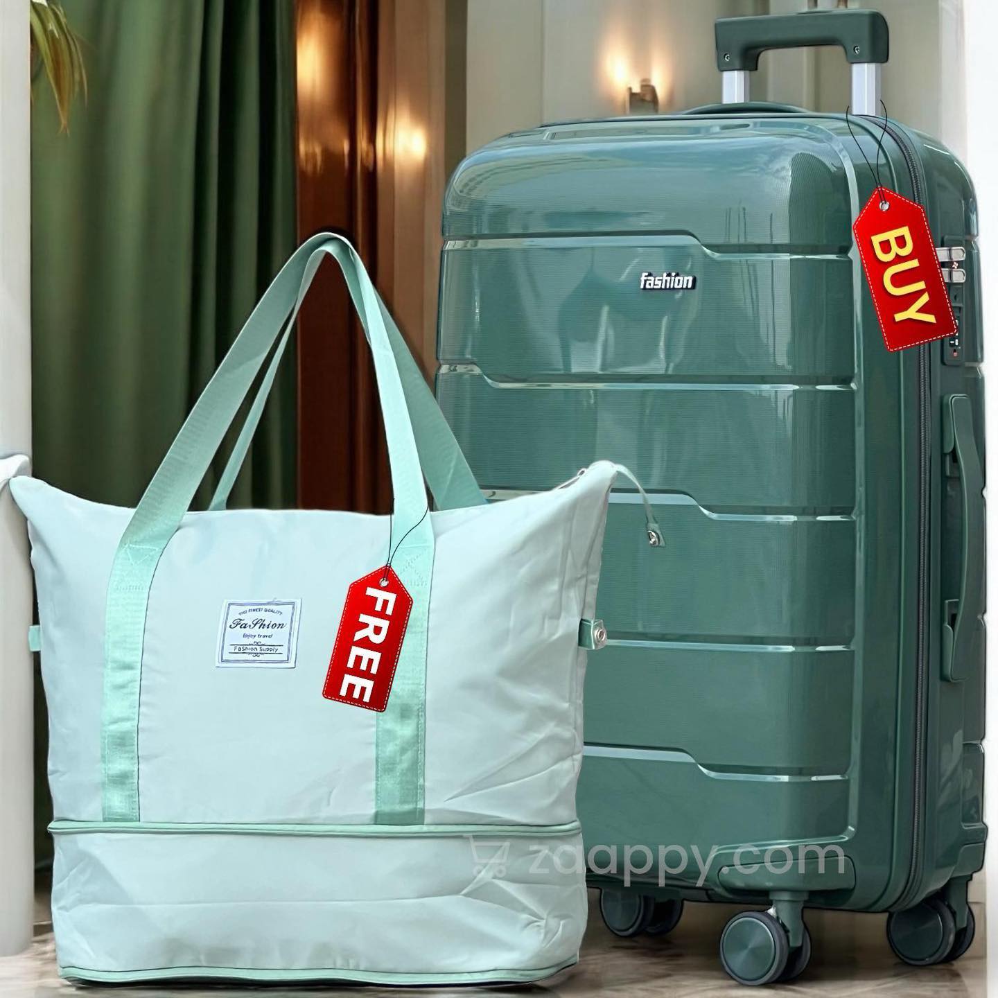 Medium Size 24 Inch Luggage Bag Unbreakable PP | Hand Carry Duffle Bag Combo