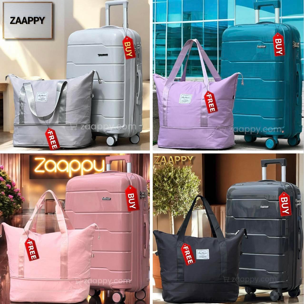 Medium Size 24 Inch Luggage Bag Unbreakable PP | Hand Carry Duffle Bag Combo