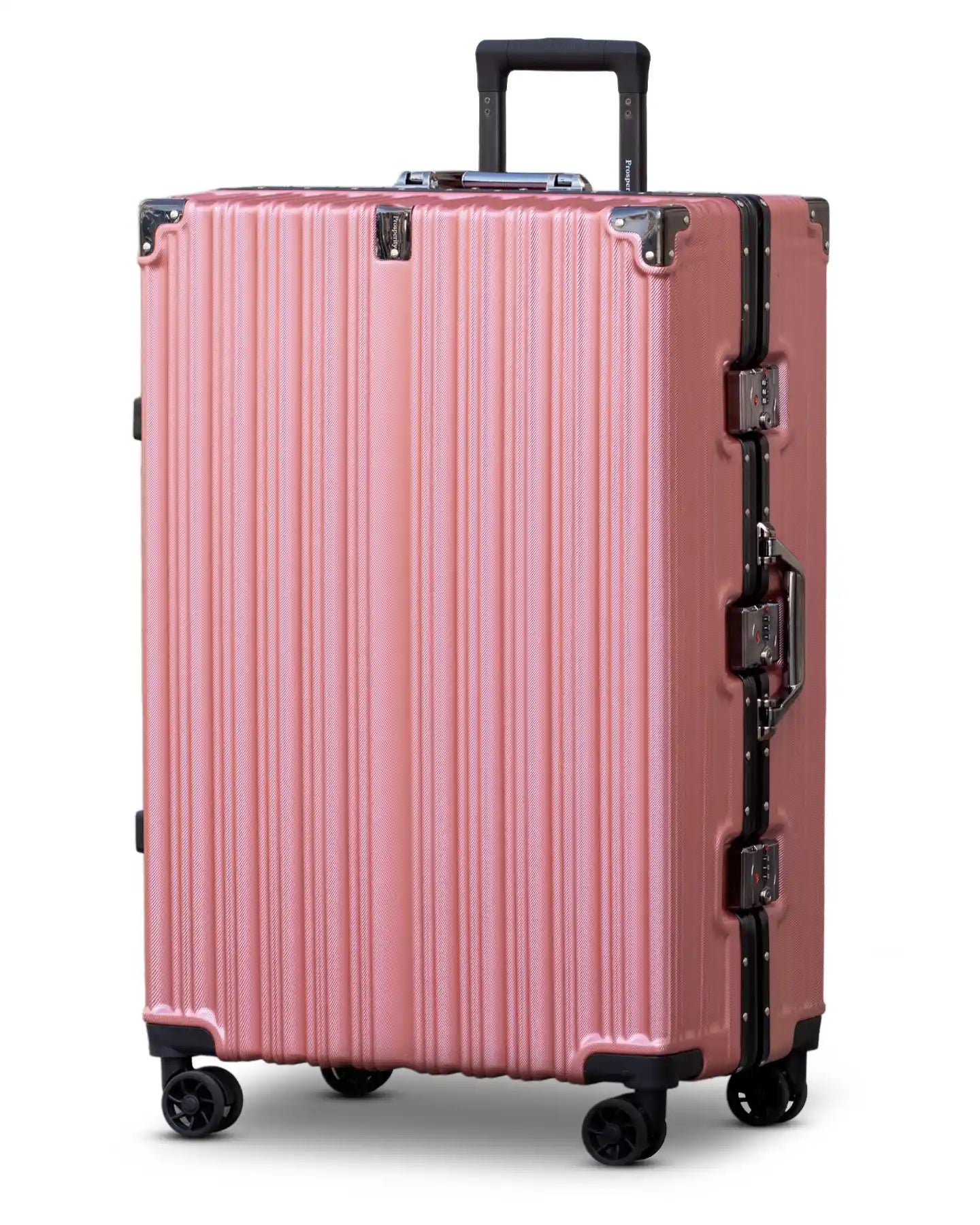 Prosp Premium Aluminum Hard Shell Luggage | Zipperless Suitcase Set with TSA Lock | Silent 360° Spinner Wheels | 3 Piece Set 20" 24" 28" Inches