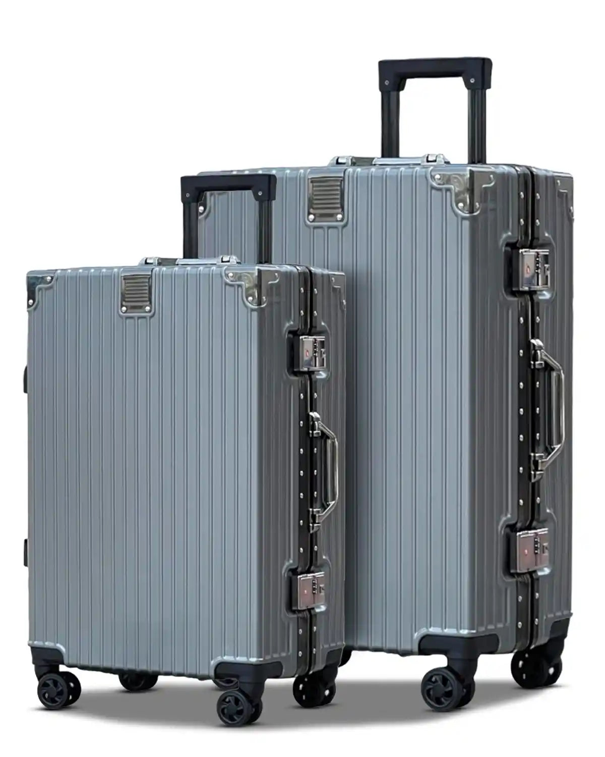 Prosp Premium Aluminum Hard Shell Luggage | Zipperless Suitcase Set with TSA Lock | Silent 360° Spinner Wheels | 3 Piece Set 20" 24" 28" Inches