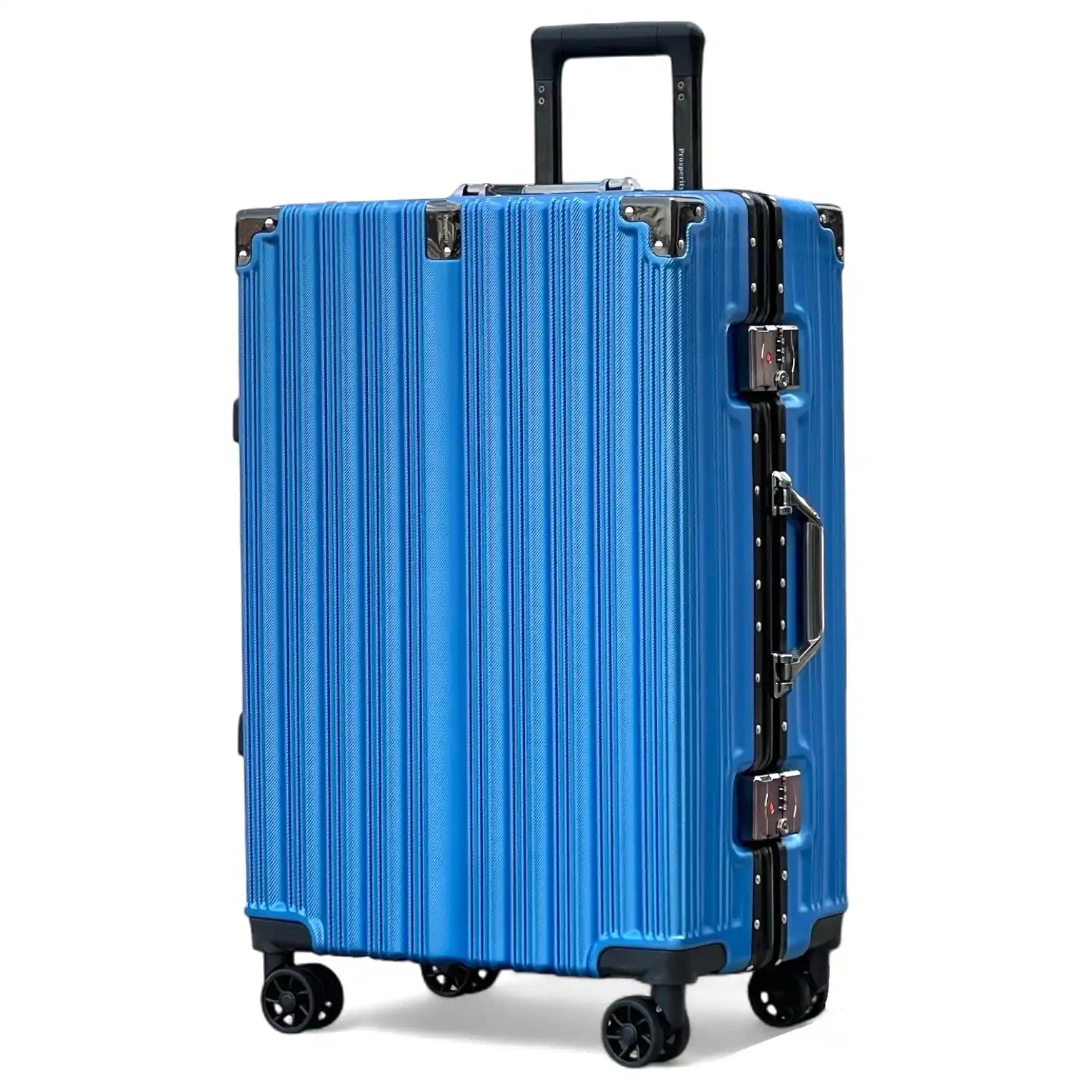 Prosp Premium Aluminum Hard Shell Luggage | Zipperless Suitcase Set with TSA Lock | Silent 360° Spinner Wheels | 3 Piece Set 20" 24" 28" Inches