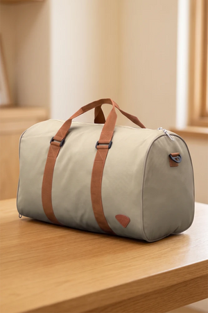 Elegant Partner Textured Duffle Bag with Shoe Compartment – Stylish Travel & Gym Bag